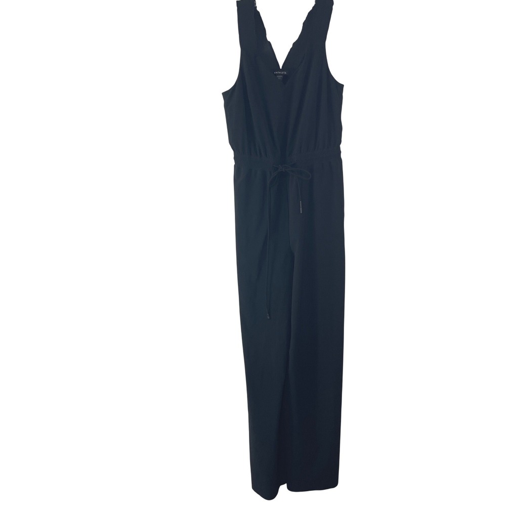 Athleta Savannah Jumpsuit Size 2 Black Athleisure Minimalist Travel 798378-02